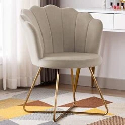 Duhome Velvet Accent Chair Living Room Chair，Corner Chair Reception Chair For Bedroom Living Room, Shell Shaped Living Room Chair With Golden Metal Legs, DarkBlue -Safavieh Furnitue Shop 51JuUTGDUBL. AC