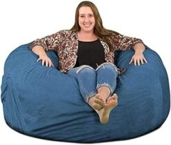 ULTIMATE SACK 5000 (5 Ft.) Bean Bag Chair Cover In Multiple Colors: Cover ONLY. (5000, Brown Suede) -Safavieh Furnitue Shop 51Ksbe3aOrL. AC