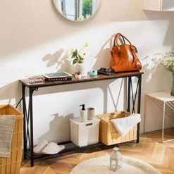 Yoobure Console Tables Entryway 47.3" Sofa Tables Narrow Long Entry Table With USB Ports Behind Couch Entrance Hallway Table With Stable Metal Support Living Room, Rustic Brown 10 Yoobure Console Tables Entryway 47.3" Sofa Tables Narrow Long Entry Table With USB Ports Behind Couch Entrance Hallway Table With Stable Metal Support Living Room, Rustic Brown -Safavieh Furnitue Shop 51L2dmyum8L