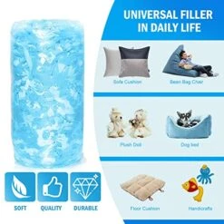 COYMOS 5lbs Shredded Memory Foam Filling For Bean Bag Filler Foam Refill For Pillow Dog Beds Chairs Cushions And Arts Crafts, Added Gel Particles -Safavieh Furnitue Shop 51MhlDgoFoL