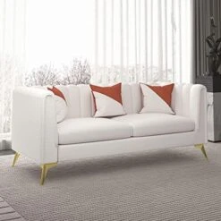 CALABASH 2 Piece Living Room Furniture Sets, Modern Tufted Velvet Sofa Couch And Loveseat With Removable Cushions Side Pocket And 4 Pillows For Bedroom Apartment(Black, 2+3 Seat) -Safavieh Furnitue Shop 51Piyfr2COL. AC