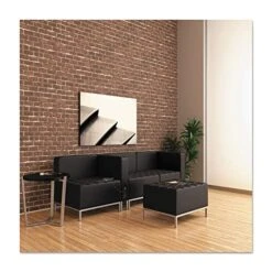 Alera ALEQB8116 Alera Qub Series Armless L Sectional, 26 3/8 X 26 3/8 X 30 1/2, Black -Safavieh Furnitue Shop 51Pz1IhBeNL