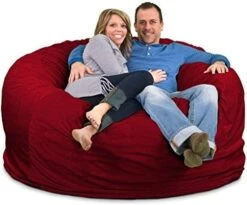 ULTIMATE SACK 6000 (6 Ft.) Bean Bag Chair Cover In Multiple Colors: Cover ONLY. (6000, Navy Suede) -Safavieh Furnitue Shop 51QPiB7iKCL. AC