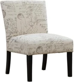 Roundhill Furniture Botticelli English Letter Print Fabric Armless Contemporary Accent Chair, Single -Safavieh Furnitue Shop 51Qz2We1g0L. AC