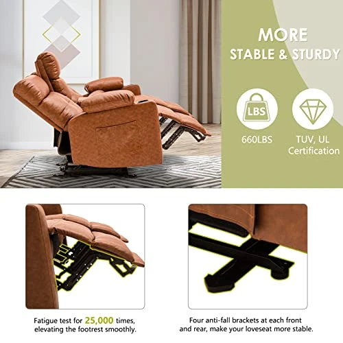 Consofa Power Reclining Loveseat, Recliner Loveseat With Center Console, Reclining Loveseat With Heat And Massage, Double Recliner Loveseat With Cup Holders, Lumbar Support For Living Room 4 Consofa Power Reclining Loveseat, Recliner Loveseat With Center Console, Reclining Loveseat With Heat And Massage, Double Recliner Loveseat With Cup Holders, Lumbar Support For Living Room - Image 4