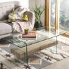 Safavieh Home Kayley Natural And Glass Coffee Table