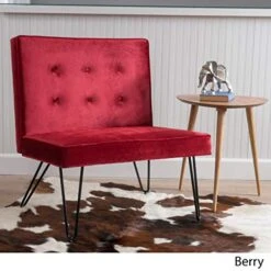 Christopher Knight Home Darrow Velvet Modern Armless Chair, Berry -Safavieh Furnitue Shop 51TBHMCYY3L