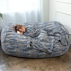 Jaxx 7 Foot Bean Bag Sofa, Charcoal -Safavieh Furnitue Shop 51TiEtLcbGL. AC