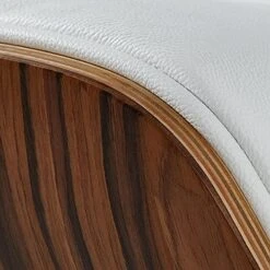 GENERIC Mid Century Lounge Chair With Ottoman, Genuine Leather Classic Modern Chair With 8-Layer Palisander Wood And Aluminum Base For Living Room Office Study Lounge (Palisander And White, Standard Size) -Safavieh Furnitue Shop 51U5TXykpuS