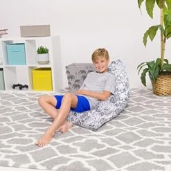 Posh Creations Bean Bag Chair For Kids And Teens -Twist Chair Medium 100L Size -Safavieh Furnitue Shop 51U7uYrcq2L. AC