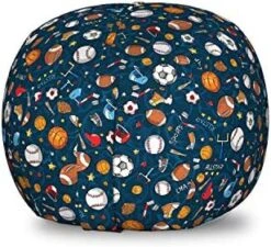 Ambesonne Zebra Print Storage Toy Bag Chair, Striped Zebra Animal Print Nature Wildlife Inspired Simplistic Illustration, Stuffed Animal Organizer Washable Bag, Small Size, White Charcoal -Safavieh Furnitue Shop 51UQ7bVwH8L. AC