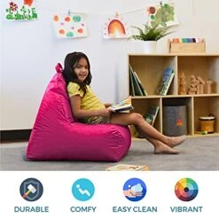 Factory Direct Partners 13302-RS Cali Alpine Sack Bean Bag Chair, Dirt-Resistant Coated Oxford Fabric - Raspberry (2-Pack) -Safavieh Furnitue Shop 51UX4Yc1UNS