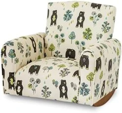 GENERIC Kid's Chair, Toddler's Upholstered Armchair, Child's Rocking Chair (Bears & Trees Print, Rockers), 19D X 21W X 19.5H In (KC100R) -Safavieh Furnitue Shop 51Uh6LY8PQL. AC