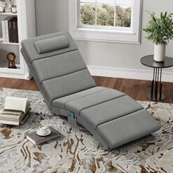 YOLENY Massage Chaise Lounge,Electric Recliner Heated Chair,Ergonomic Indoor Chair, Modern Long Lounger For Office Or Living Room,Linen&Grey -Safavieh Furnitue Shop 51UqRyssQSL. AC