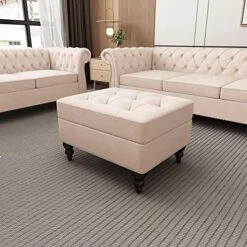 QHITTY 2 Piece Living Room Set, Sectional Chesterfield Sofa Chair Contemporary Upholstered Velvet Loveseat Couch Sets For Living Room, Bedroom, Office -Safavieh Furnitue Shop 51Vc z6XaIL. AC