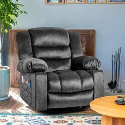 HOMYEDAMIC Recliner Chair Massage Rocker With Heated Modern Ergonomic Lounge 360 Degree Swivel Single Sofa Seat Living Room Lounge Recliners On Clearance Elastic Foam Filling -Safavieh Furnitue Shop 51WbwT3FXKL. AC