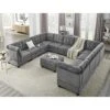Melpomene 142'' U-Shape Chenille Sectional Sofa Couch，DIY Combination Includes 7 Single Chair 4 Corner And 1 Ottoman, Living Room Furniture Set For Villa & House,Grey