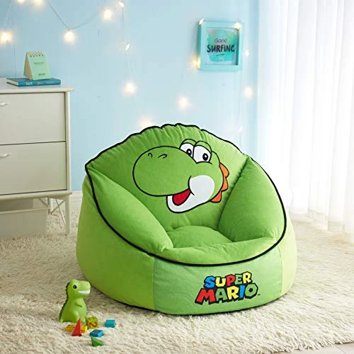 Idea Nuova Nintendo Super Mario Yoshi Micromink Bean Bag Chair 4 Idea Nuova Nintendo Super Mario Yoshi Micromink Bean Bag Chair - Image 4