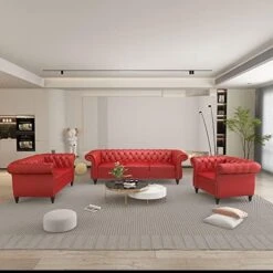 QHITTY 2 Piece Living Room Set, Sectional Chesterfield Sofa Chair Contemporary Upholstered Velvet Loveseat Couch Sets For Living Room, Bedroom, Office -Safavieh Furnitue Shop 51XazvS9RL. AC