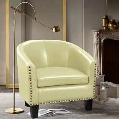 Rosevera Duilio Club Style Barrel Armchair For Living Room Faux Leather Accent Chair, Latte Faux Leather 29 Rosevera Duilio Club Style Barrel Armchair For Living Room Faux Leather Accent Chair, Latte Faux Leather -Safavieh Furnitue Shop 51YXpttff1L. AC