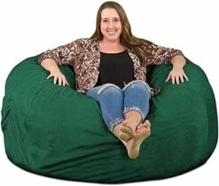 ULTIMATE SACK 5000 (5 Ft.) Bean Bag Chair Cover In Multiple Colors: Cover ONLY. (5000, Brown Suede) -Safavieh Furnitue Shop 51ZUPeXGNEL. AC