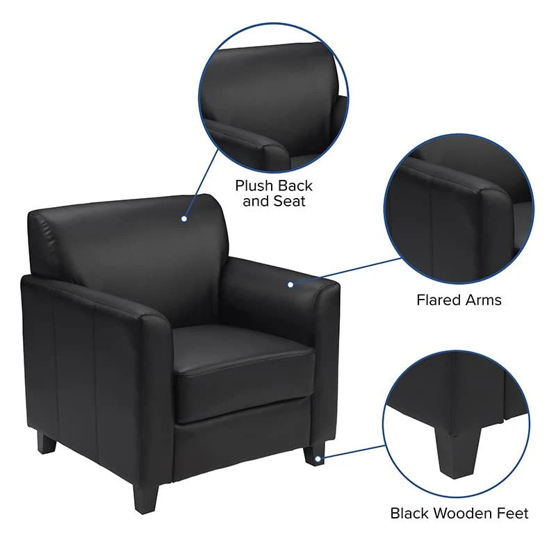 Flash Furniture HERCULES Diplomat Series Black LeatherSoft Chair 5 Flash Furniture HERCULES Diplomat Series Black LeatherSoft Chair - Image 5