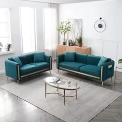 Homtique 77 Inch Upholstered Velvet Sofa Couch, Modern Sofa For Living Room With Side Pocket And 2 Pillows, Gold Metal Legs Decor Couches Furniture For Apartment/Office (Black) 28 Homtique 77 Inch Upholstered Velvet Sofa Couch, Modern Sofa For Living Room With Side Pocket And 2 Pillows, Gold Metal Legs Decor Couches Furniture For Apartment/Office (Black) -Safavieh Furnitue Shop 51aUS0eqphL. AC