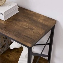 OIAHOMY Industrial Sofa Table,Console Table,3-Tier Industrial Rustic Hallway/Entryway Table,Easy Assembly,for Entryway, Living Room (Rustic Brown) 9 OIAHOMY Industrial Sofa Table,Console Table,3-Tier Industrial Rustic Hallway/Entryway Table,Easy Assembly,for Entryway, Living Room (Rustic Brown) -Safavieh Furnitue Shop 51auFu0J5zL