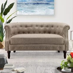 Rosevera Chancy Reading Small Armchair Arm Living Set Accent Club Room Barrel Chairs Bedroom Loveseat, Standard, Blue Sofa -Safavieh Furnitue Shop 51bdSFHFsxL. AC