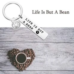 Lywjyb Birdgot Coffee Lovers Gifts Life Is But A Bean Keychain Gift For Best Friends BFF Gift -Safavieh Furnitue Shop 51cemp4QgvL