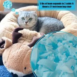 Shredded Memory Foam For Bean Bag Filler Pouf Filling Prefect Refill Material For Bean Bag Chair Pillow Stuffing For Stuffed Animals Ottoman Couch Cushion Dog Bed -Safavieh Furnitue Shop 51d0ApZp5NL