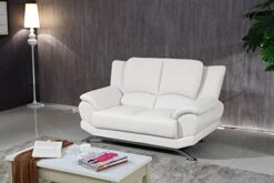 Matisse Milano Contemporary Leather Sofa Set (White) -Safavieh Furnitue Shop 51dGyAXAOPL