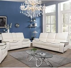 A Ainehome Living Room Furniture Couch Recliner Set With Console Storage Recliner Sofa And Loveseat Chair Sets Couch For Living Room(C-Brown Leatherel,3 Piece Set) -Safavieh Furnitue Shop 51dU6HKrD5L. AC
