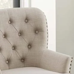 Rosevera Ember Accent, Mid Century Modern Chair For Living Ottoman Comfy Seat,Tub Sofa For Bedroom Reading Room, Standard, Linen Beige -Safavieh Furnitue Shop 51e62f23IaL