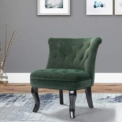 TINA'S HOME Tan Upholstered Velvet Small Chair Tufted Armless Accent Chair With Black Birch Wood Legs 25 TINA'S HOME Tan Upholstered Velvet Small Chair Tufted Armless Accent Chair With Black Birch Wood Legs -Safavieh Furnitue Shop 51ef TPzGXL. AC