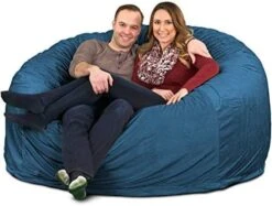 ULTIMATE SACK 6000 (6 Ft.) Bean Bag Chair Cover In Multiple Colors: Cover ONLY. (6000, Navy Suede) -Safavieh Furnitue Shop 51ef1jgCIRL. AC