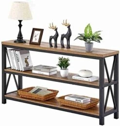 FATORRI Industrial Console Table For Entryway, Wood Sofa Table, Rustic Hallway Tables With 3-Tier Shelves For Living Room (55 Inch, Rustic Oak) 13 FATORRI Industrial Console Table For Entryway, Wood Sofa Table, Rustic Hallway Tables With 3-Tier Shelves For Living Room (55 Inch, Rustic Oak) -Safavieh Furnitue Shop 51efF Me7QL. AC