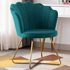 Duhome Velvet Accent Chair Living Room Chair，Corner Chair Reception Chair For Bedroom Living Room, Shell Shaped Living Room Chair With Golden Metal Legs, DarkBlue -Safavieh Furnitue Shop 51exheUMU4L. AC