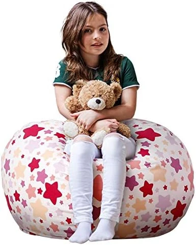 Wekapo Stuffed Animal Storage Bean Bag Chair Cover For Kids | Stuffable Zipper Beanbag For Organizing Children Plush Toys Large Premium Cotton Canvas 15 Wekapo Stuffed Animal Storage Bean Bag Chair Cover For Kids | Stuffable Zipper Beanbag For Organizing Children Plush Toys Large Premium Cotton Canvas - Image 15