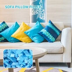 Anuwaa 5 Pounds Bean Bag Filler, Shredded Memory Foam Filling, Premium Soft Bean Bag Filling, 100% Real Memory Foam For Dog Bed, Couch Cushion, And Pillow For Arts And Crafts, Blue -Safavieh Furnitue Shop 51fRzDZ4GBL