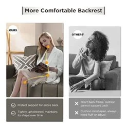 HONBAY Modular Sectional Sofa U Shaped Couch With Reversible Chaise Oversized Modular Sofa With Ottoman, Dark Grey -Safavieh Furnitue Shop 51gUkzxX9FL