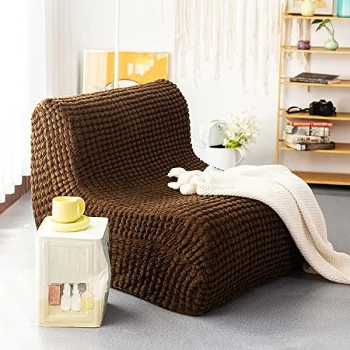 N&V Single Seated Foam Sofa, Armless Floor Sofa, One Piece High Density Foam, Removable And Machine Washable Cover, Champagne 9 N&V Single Seated Foam Sofa, Armless Floor Sofa, One Piece High Density Foam, Removable And Machine Washable Cover, Champagne - Image 9