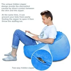 Stuffed Animal Storage Bean Bag Chair Cover(No Filler Included) Stuffable Bean Bag - Stuffed Animal Bean Bag Storage For Kids & Teans Super Soft And Comfortable Bean Bag Stuffed Animal Storage Extra Large - Round Blue 17 Stuffed Animal Storage Bean Bag Chair Cover(No Filler Included) Stuffable Bean Bag - Stuffed Animal Bean Bag Storage For Kids & Teans Super Soft And Comfortable Bean Bag Stuffed Animal Storage Extra Large - Round Blue -Safavieh Furnitue Shop 51hZPoeYJIL