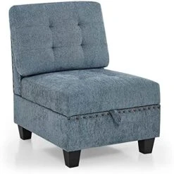 Melpomene 142'' U-Shape Chenille Sectional Sofa Couch，DIY Combination Includes 7 Single Chair 4 Corner And 1 Ottoman, Living Room Furniture Set For Villa & House,Grey -Safavieh Furnitue Shop 51hm0P5E6 L. AC 1