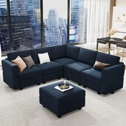 Belffin Modular Velvet Sectional Sofa With Chaise Lounge Sectional Sleeper Sofa With Storage Chaise Sofa Bed Couch For Living Room Blue… -Safavieh Furnitue Shop 51i3eutlq6L. AC