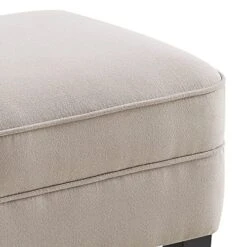Rosevera McCarthy Furniture Ottoman Arm Living Room Comfy Small Accent Chairs For Bedroom, Standard Size, Velvet Beige -Safavieh Furnitue Shop 51jM2pRGGaL