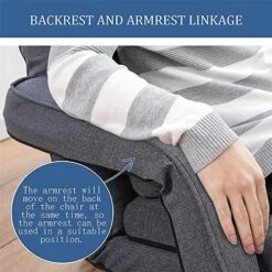 FLOGUOR Indoor Floor Gaming Chairs For Adults With Back Support,Chaise Lounge, 42-Position Folding Lazy Sofa With Pillow For Living Room, Bedroom, Balcony(Grey) 8803GR -Safavieh Furnitue Shop 51kQuX41eML