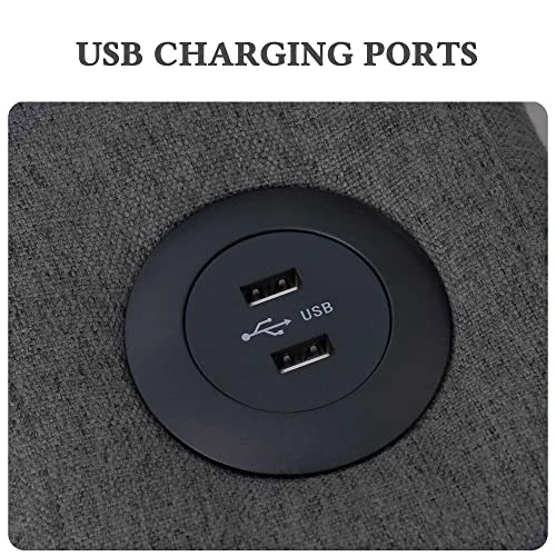 DURASPACE Futon Sofa Bed, 3 In 1 Convertible Sofa Chair Bed, Adjustable Backrest Chair, Chaise Lounge With USB Ports, Cup Holder, Side Pocket, Storage Box For Living Room (Dark Gray Linen) 4 DURASPACE Futon Sofa Bed, 3 In 1 Convertible Sofa Chair Bed, Adjustable Backrest Chair, Chaise Lounge With USB Ports, Cup Holder, Side Pocket, Storage Box For Living Room (Dark Gray Linen) - Image 4