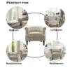 Rosevera Chancy Reading Small Armchair Arm Living Set Accent Club Room Barrel Chairs Bedroom Loveseat Sofa, Standard, Pearl Beige