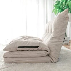 YSKWA Adjustable Fabric Folding Chaise Lounge Sofa Chair Floor Couch, Foldable With 5 Reclining Position, Love Seat,Beige 10 YSKWA Adjustable Fabric Folding Chaise Lounge Sofa Chair Floor Couch, Foldable With 5 Reclining Position, Love Seat,Beige -Safavieh Furnitue Shop 51nCuzTNtyL